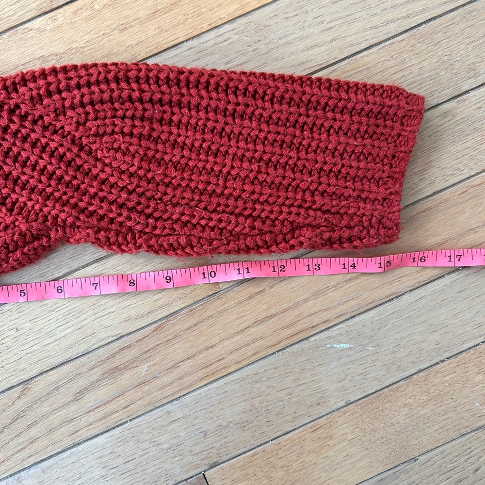 EUC Moon & Madison burnt orange cropped chunky sweater - Picture 15 of 15